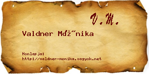 Valdner Mónika névjegykártya